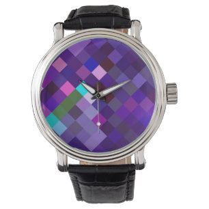 Pixelated Pattern - Purple Watch