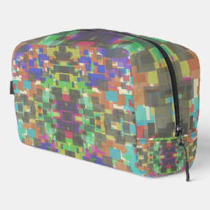 Pixelated Patterned Beyond Colors Of The Rainbow  Dopp Kit