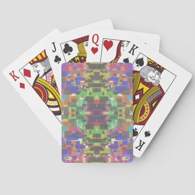 Pixelated Patterned Beyond Colours Of The Rainbow Playing Cards (Back)
