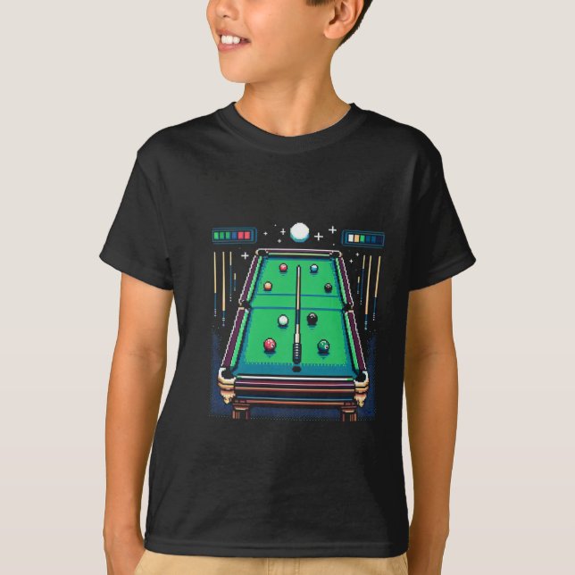 Pixelated Pot 8-bit Billiards  T-Shirt (Front)