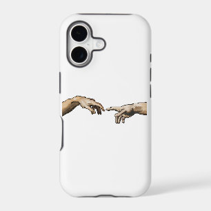 Pixelated "The Creation of Adam" case