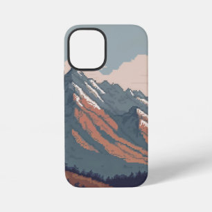 pixelated view of a mountain iPhone 12 mini case