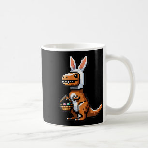 Pixeled Juric Egg Hunt Surprise Dino Easter Rabbit Coffee Mug