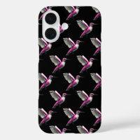 Pixeled Pink Hummingbird