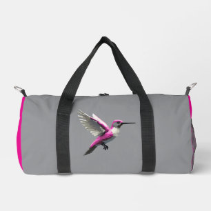 Pixeled Pink Hummingbird- Duffle Bag