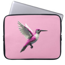 Pixeled Pink Hummingbird-