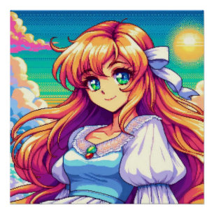 Pixeled Pixie Poster