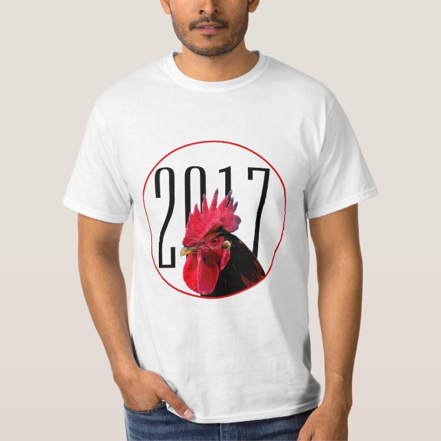 Pixelised image of Rooster Chinese New Year 2017 T-Shirt (Front)