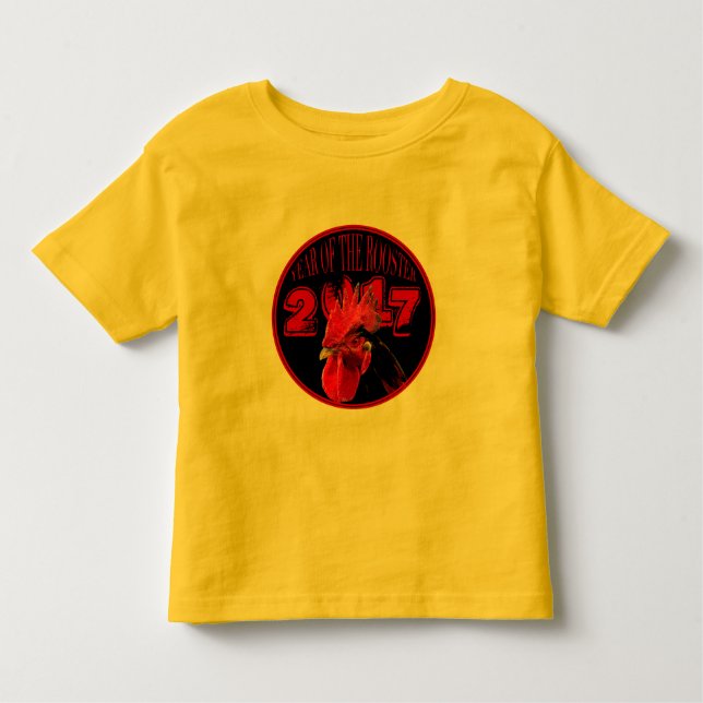 Pixelised Rooster Chinese New Year 2017 Y Kid Tee (Front)