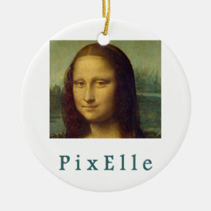 Pixelle femme ceramic tree decoration