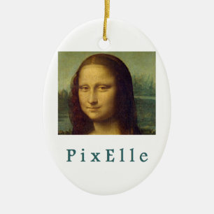Pixelle femme ceramic tree decoration