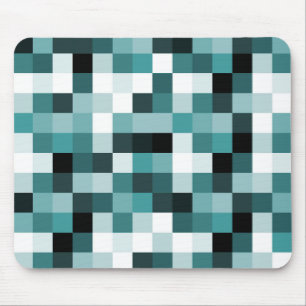 Pixels 060614 (01) - Blue Green Toned Mouse Pad