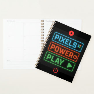 Pixels Power Play Gamer Planner – Game On!