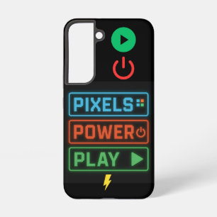 Pixels Power Play Retro Gamer Wrapping Phone Case