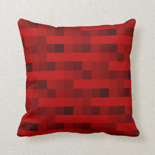 Pixels red cushion