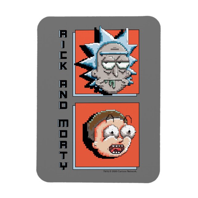 Pixelverse Rick and Morty Panel Graphic Magnet (Vertical)