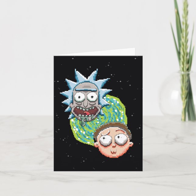Pixelverse Rick and Morty Portal Graphic Note Card (Front)