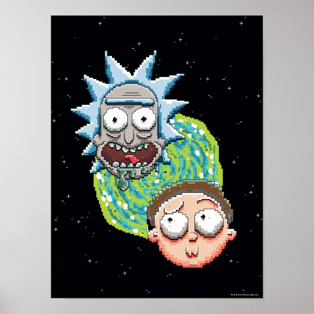 Pixelverse Rick and Morty Portal Graphic Poster (Front)