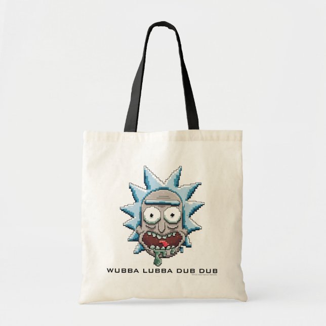 Pixelverse Rick Drooling Head Tote Bag (Front)