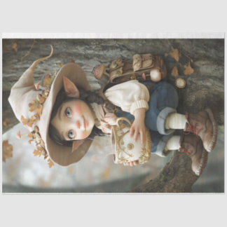 Pixie Beige Hat Tissue Paper