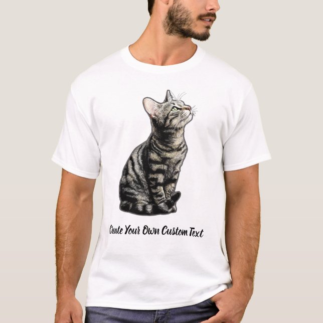Pixie-bob Cat Create Your Own Custom Text T-Shirt (Front)