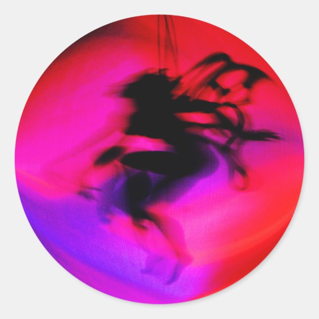 Pixie Dancing in Pink Classic Round Sticker (Front)