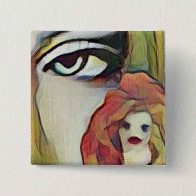 Pixie Eyes 15 Cm Square Badge (Front)