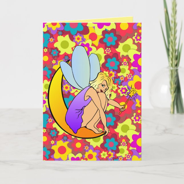 PIXIE FAIRY GIRL BIRTHDAY Greeting Cards (Front)