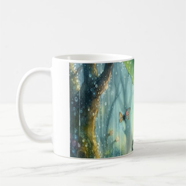 Pixie in the rain coffee mug (Left)