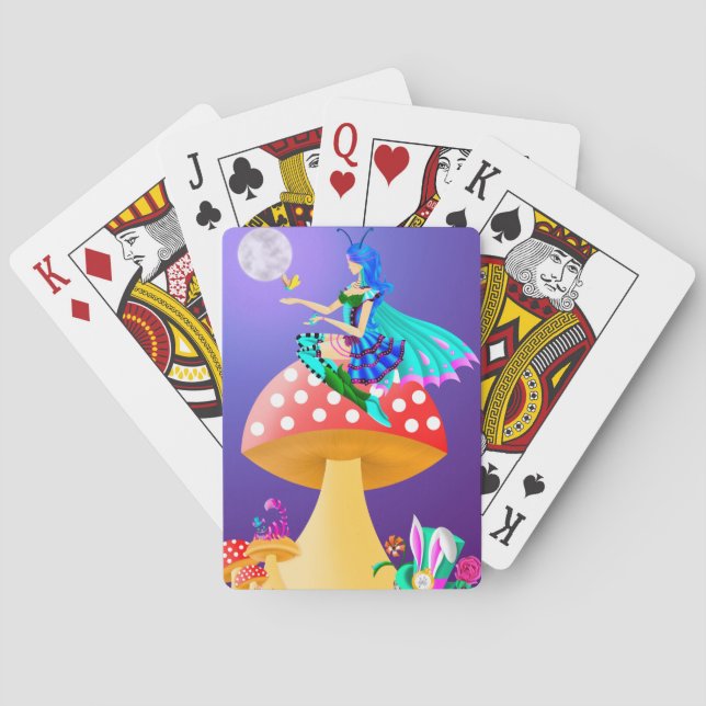 Pixie on Mushroom Playing Cards (Back)