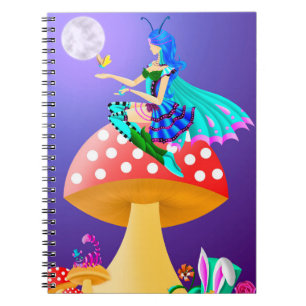  Pixie on Mushroom Wonderland  Notebook