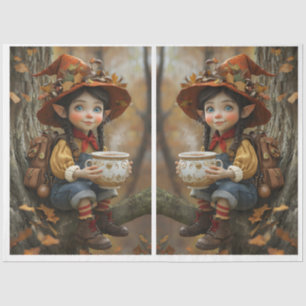 Pixie Orange Hat Mirror Tissue Paper
