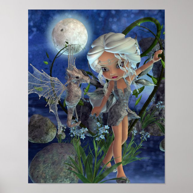 Pixie Power Silver Moon Poster (Front)