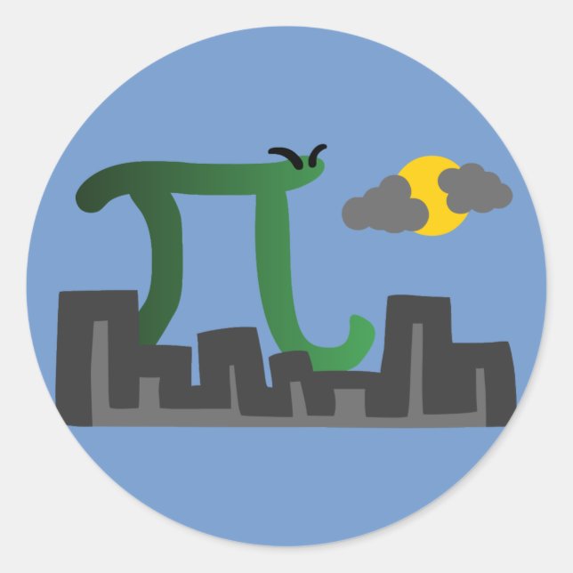 Pizilla Classic Round Sticker (Front)