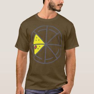 Pizza 2 Slices Cheese Pepperoni Funny Geometric Fo T-Shirt