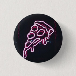 pizza... 3 cm round badge