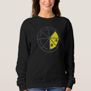 Pizza 3 Slices Cheese Pepperoni Funny Geometric Fo Sweatshirt