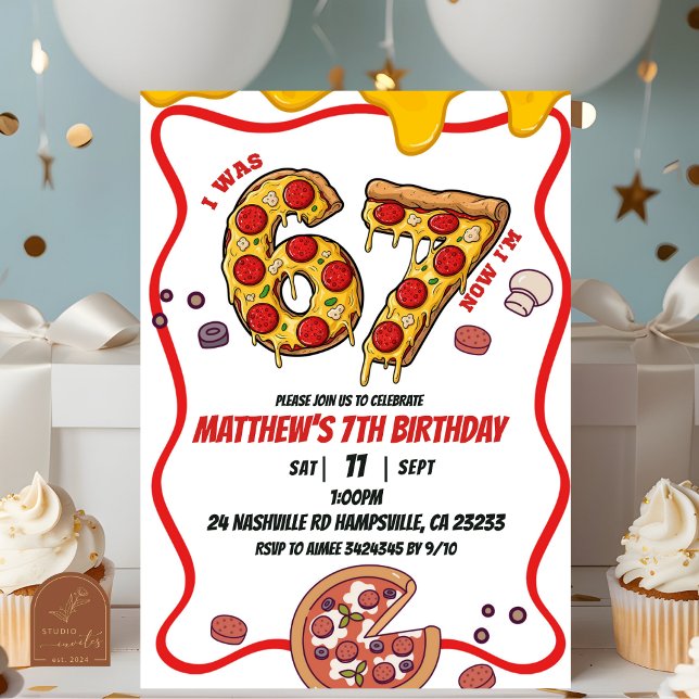  Pizza 67 Birthday party invitation (Creator Uploaded)