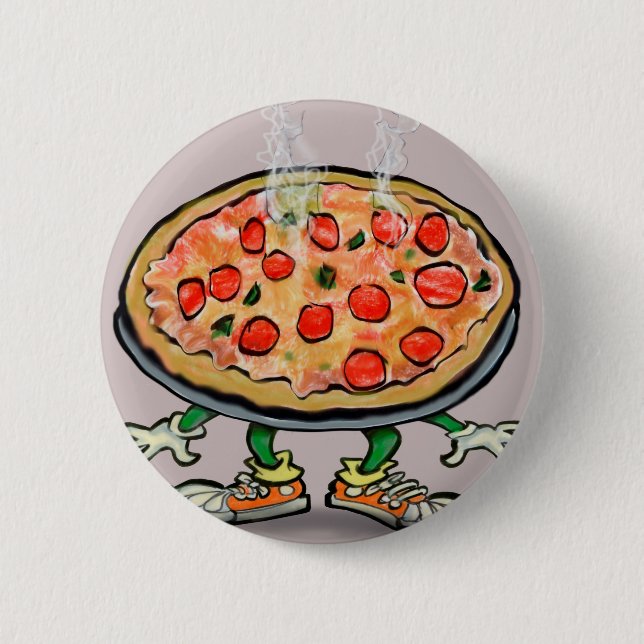 Pizza 6 Cm Round Badge (Front)