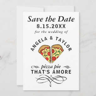 Pizza Amore Photo Wedding Save The Date