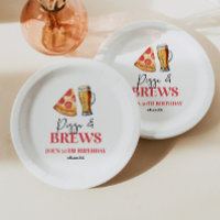 Pizza and Brews Beer Glass Birthday Party