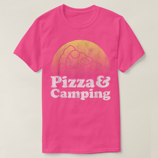 Pizza and Camping  T-Shirt (Design Front)