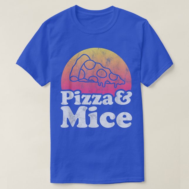Pizza and Mice or Mouse  T-Shirt (Design Front)