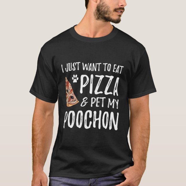 Pizza And Poochon Hoodie For Funny Dog Mum Gift Id T-Shirt (Front)