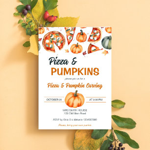 Pizza and pumpkin carving party template