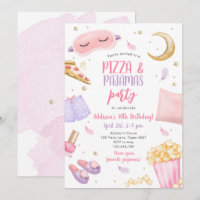 Pizza and Pyjamas Sleepover Slumber Party Birthday