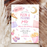 Pizza and Pyjamas Sleepover Slumber Party Birthday Invitation<br><div class="desc">♥ A fun invitation for your little ones birthday party!</div>