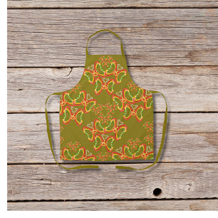 Pizza and Toppings Butterfly Shapes Green Apron