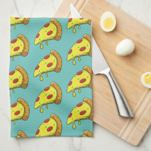 Pizza art  tea towel