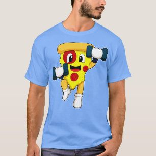 Pizza at Fitness with Dumbbells T-Shirt